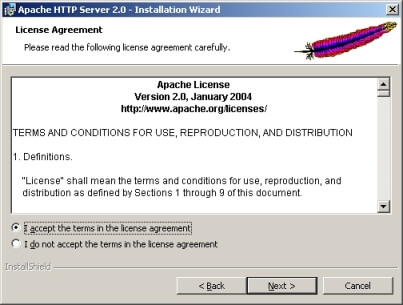 apache インストール