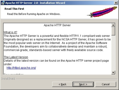 apache インストール