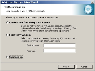 MySQLのインストール